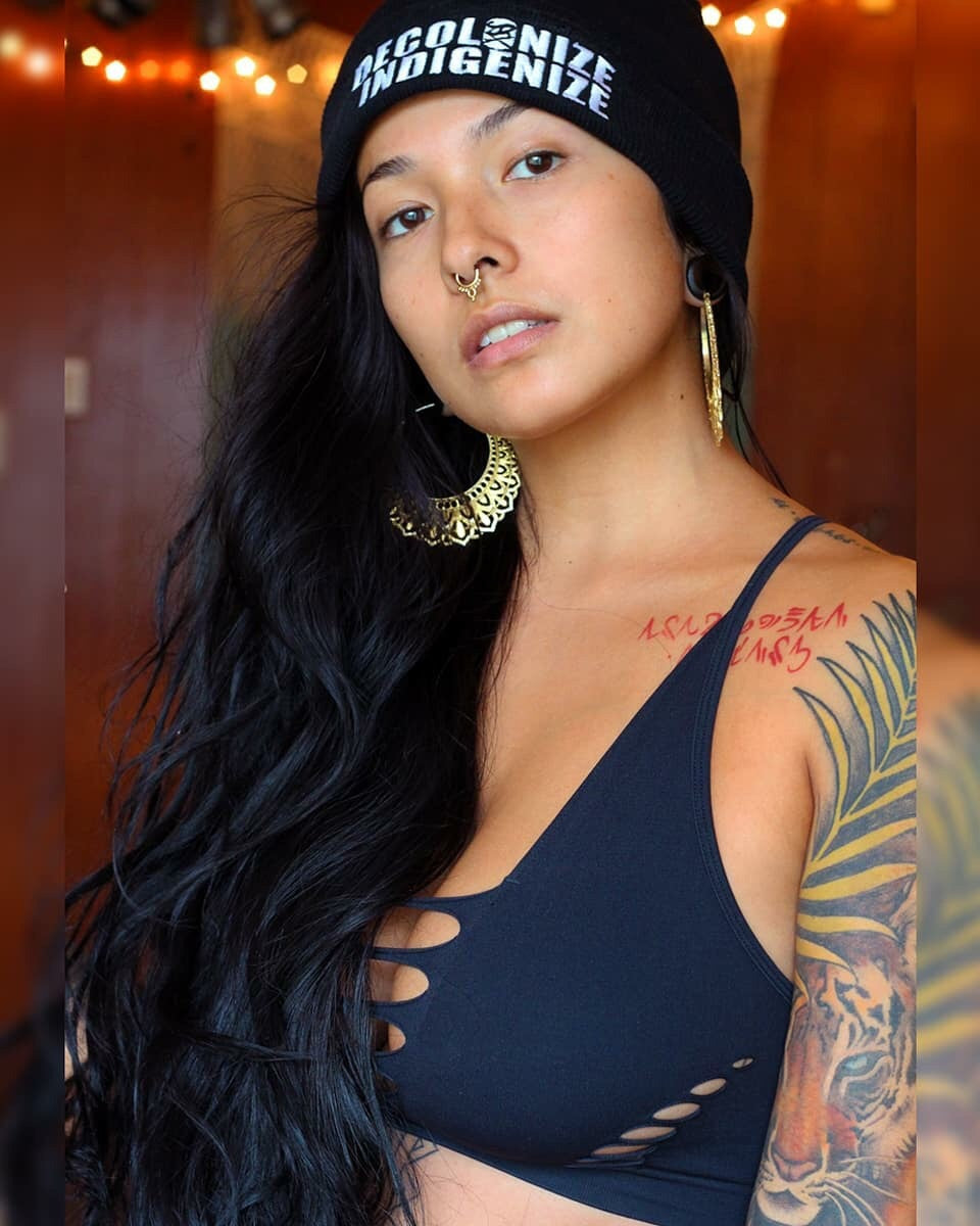 Decolonize Indigenize beanie