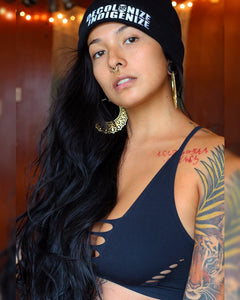 Decolonize Indigenize beanie